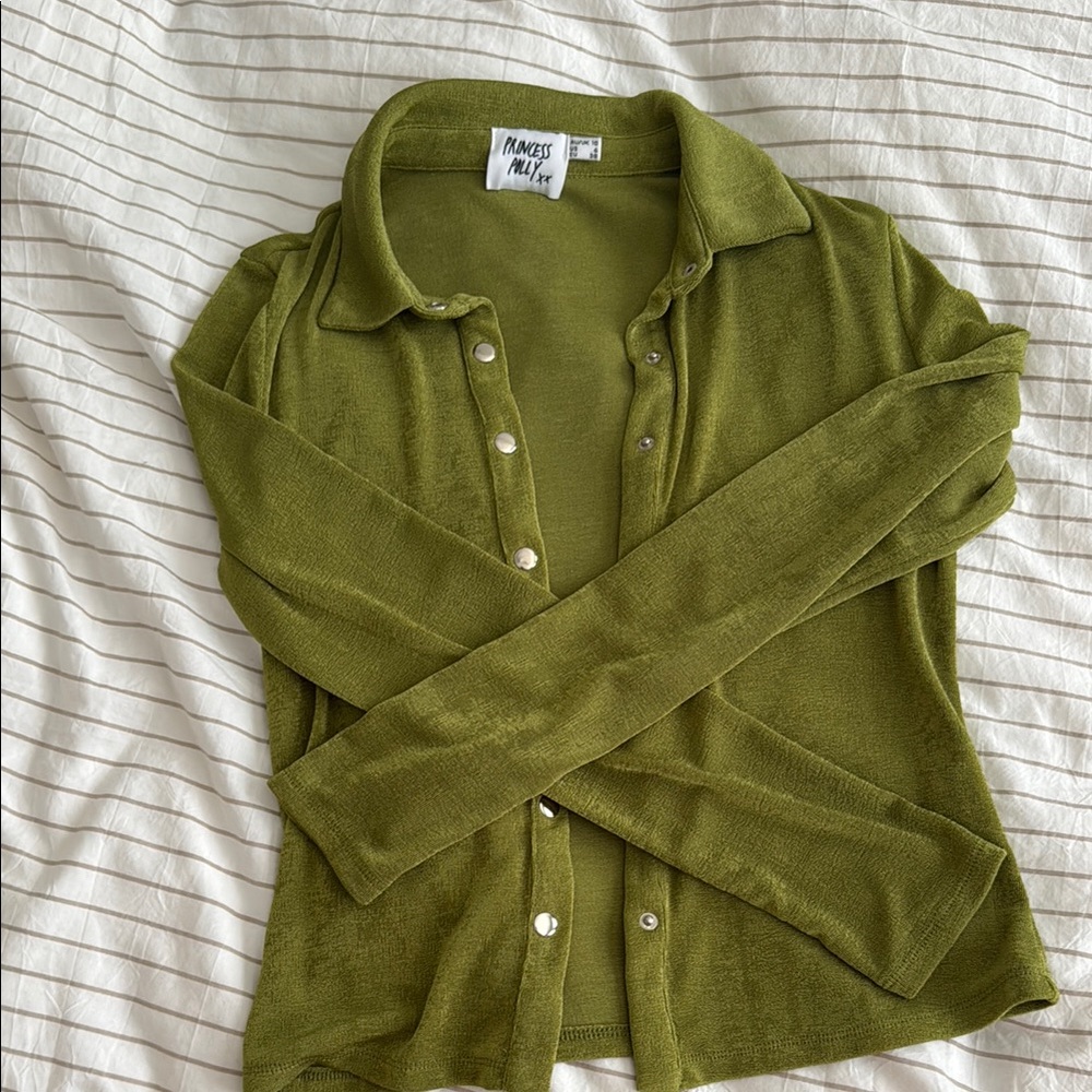 Princess Polly Green Women's Top